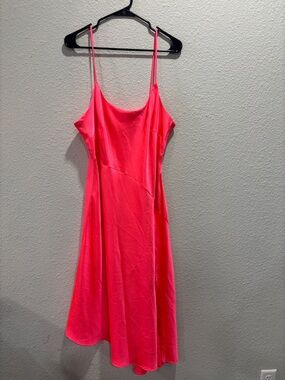 a.new day Neon Pink Satin Slip Top